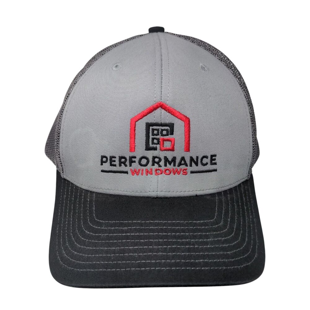 Performance Windows Snapback Trucker Hat Gray One… - image 1